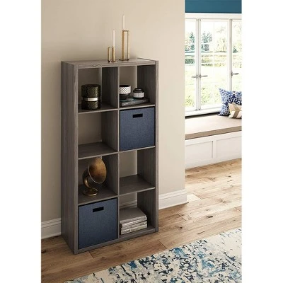 ClosetMaid 458500 Heavy Duty Decorative Bookcase Open Back 8-Cube Storage Organizer in Graphite Gray for Home, Closet, Office, or Toys 4 ClosetMaid 458500 Heavy Duty Decorative Bookcase Open Back 8-Cube Storage Organizer in Graphite Gray for Home, Closet, Office, or Toys - Image 2