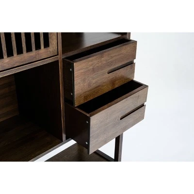 Selma Bamboo Bookcase Right Facing Spindle Cabinet - Boraam Natural 8 Selma Bamboo Bookcase Right Facing Spindle Cabinet - Boraam Natural - Image 6