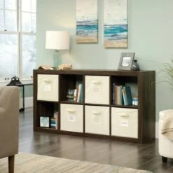 Stow Away 8 Cube Organizer Smoked Oak - Sauder -Bookshelves Sales Shop unnamed file 1768