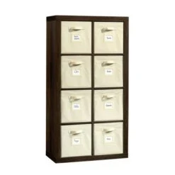 Stow Away 8 Cube Organizer Smoked Oak - Sauder -Bookshelves Sales Shop unnamed file 1770