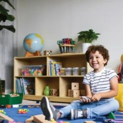 ECR4Kids Birch 5-Section Classroom Storage Cabinet with Casters, Organizer Shelf, Natural -Bookshelves Sales Shop unnamed file 1796