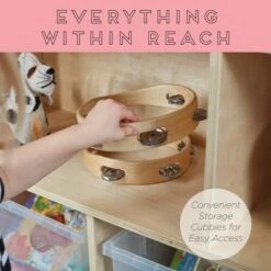 ECR4Kids Birch 5-Section Classroom Storage Cabinet with Casters, Organizer Shelf, Natural -Bookshelves Sales Shop unnamed file 1798