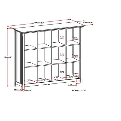 48"x57" Normandy 12 Cube Storage - Wyndenhall Distressed Gray 7 48"x57" Normandy 12 Cube Storage - Wyndenhall Distressed Gray - Image 5