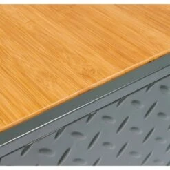 Badger Basket Metal and Bamboo 3 Bin Stackable Storage Cubby Charcoal/Natural -Bookshelves Sales Shop unnamed file 1861