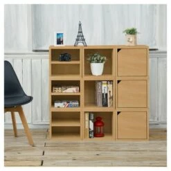 Way Basics Eco Stackable Connect Cube with Shelf Modular Cubby Organizer Storage System Natural Wood Grain -Bookshelves Sales Shop unnamed file 1912