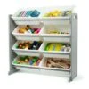 Toy Storage Organizer with 8 Large Storage Bins Gray/White - Humble Crew -Bookshelves Sales Shop unnamed file 193