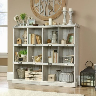 47" Barrister Lane Bookshelf White Plank - Sauder 3 47" Barrister Lane Bookshelf White Plank - Sauder