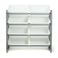 Toy Storage Organizer with 8 Large Storage Bins Gray/White - Humble Crew 10 Toy Storage Organizer with 8 Large Storage Bins Gray/White - Humble Crew -Bookshelves Sales Shop unnamed file 195