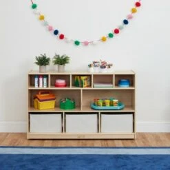 ECR4Kids Birch 5+5 Storage and Cubby Tray Cabinet with Rolling Casters, Mobile Classroom Organizer -Bookshelves Sales Shop unnamed file 1970