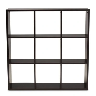 Janne 9 Cube Multipurpose Storage Shelf Dark Brown - Baxton Studio 3 Janne 9 Cube Multipurpose Storage Shelf Dark Brown - Baxton Studio