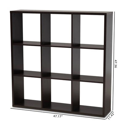 Janne 9 Cube Multipurpose Storage Shelf Dark Brown - Baxton Studio 7 Janne 9 Cube Multipurpose Storage Shelf Dark Brown - Baxton Studio - Image 5