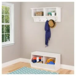 Fremont Entryway Storage Cubbie - 2 Bin - White - Prepac