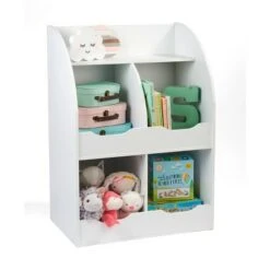 Badger Basket 4 Bin Storage Cubby with Bookshelf White 11 Badger Basket 4 Bin Storage Cubby with Bookshelf White -Bookshelves Sales Shop unnamed file 2005