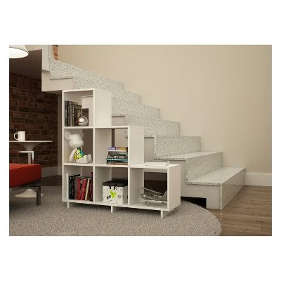 Cascavel 38.58" Stair Cubbies White - Manhattan Comfort 3 Cascavel 38.58" Stair Cubbies White - Manhattan Comfort