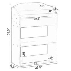 Basicwise Modern Wooden Storage Bookcase with Shelf, Playroom Bedroom Living and Office -Bookshelves Sales Shop unnamed file 2051
