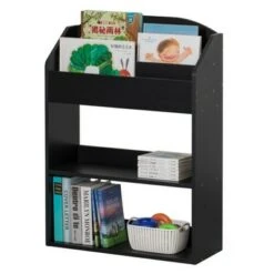 Basicwise Modern Wooden Storage Bookcase with Shelf, Playroom Bedroom Living and Office -Bookshelves Sales Shop unnamed file 2052