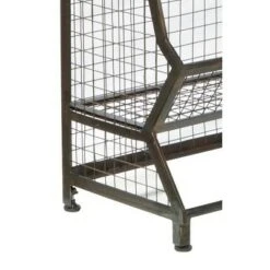 54" Clendon Metal Bin Étagère Bronze/Silver - HomeFare -Bookshelves Sales Shop unnamed file 2073