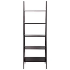 5 Shelf Ladder Bookcase - Flora Home Espresso