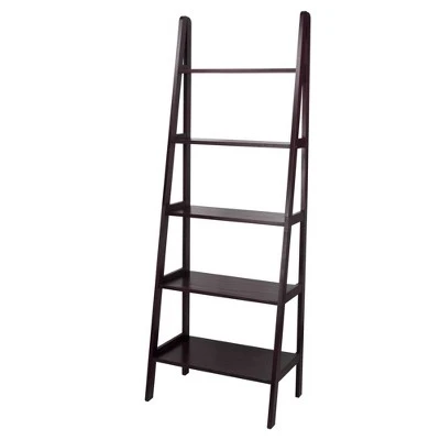 5 Shelf Ladder Bookcase - Flora Home Espresso 8 5 Shelf Ladder Bookcase - Flora Home Espresso - Image 6