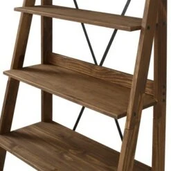 68.25" Boho 4 Tier Solid Wood Ladder Bookshelf Plant Stand - Saracina Home Gray -Bookshelves Sales Shop unnamed file 2120