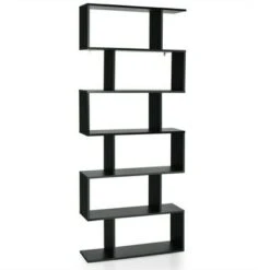Costway 6 Tier S-Shaped Bookshelf Storage Display Bookcase Decor Z-Shelf -Bookshelves Sales Shop unnamed file 2137