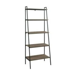 72" Open Storage Ladder Bookshelf - Saracina Home Dark Walnut -Bookshelves Sales Shop unnamed file 2144