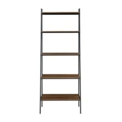 72" Open Storage Ladder Bookshelf - Saracina Home Dark Walnut -Bookshelves Sales Shop unnamed file 2147
