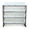Ladder Toy Storage Organizer with 12 Storage Bins Espresso/White - Humble Crew -Bookshelves Sales Shop unnamed file 215