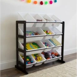 Ladder Toy Storage Organizer with 12 Storage Bins Espresso/White - Humble Crew 8 Ladder Toy Storage Organizer with 12 Storage Bins Espresso/White - Humble Crew -Bookshelves Sales Shop unnamed file 217