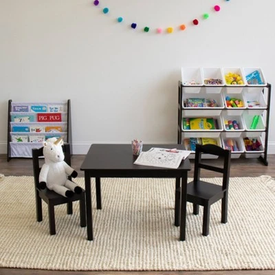 Ladder Toy Storage Organizer with 12 Storage Bins Espresso/White - Humble Crew 6 Ladder Toy Storage Organizer with 12 Storage Bins Espresso/White - Humble Crew - Image 4