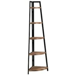 70" 5-Tier Corner Ladder Display Shelving Unit Metal & Distressed Wood - Danya B. 10 70" 5-Tier Corner Ladder Display Shelving Unit Metal & Distressed Wood - Danya B. -Bookshelves Sales Shop unnamed file 2203
