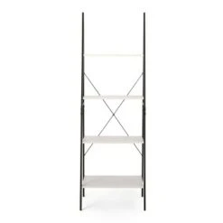 71.5" Newnan Modern Industrial 4 Shelf Etagere Ladder Bookcase - Christopher Knight Home White/black -Bookshelves Sales Shop unnamed file 2223