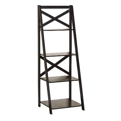 56" 4 Tier Crossback Shelf - Buylateral Charcoal 6 56" 4 Tier Crossback Shelf - Buylateral Charcoal - Image 4
