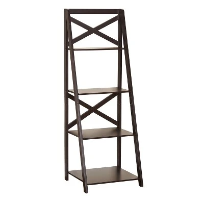 56" 4 Tier Crossback Shelf - Buylateral Charcoal 8 56" 4 Tier Crossback Shelf - Buylateral Charcoal - Image 6