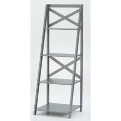 56" 4 Tier Crossback Shelf - Buylateral Charcoal 16 56" 4 Tier Crossback Shelf - Buylateral Charcoal -Bookshelves Sales Shop unnamed file 2246