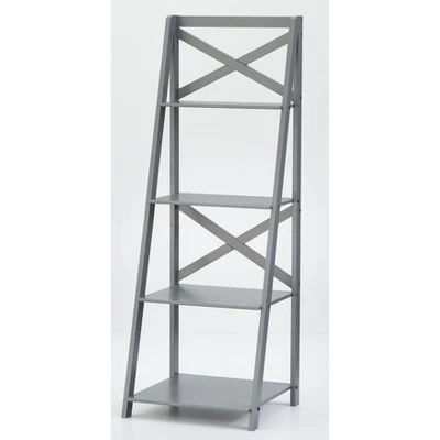 56" 4 Tier Crossback Shelf - Buylateral Charcoal 9 56" 4 Tier Crossback Shelf - Buylateral Charcoal - Image 7