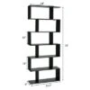 Costway 2 PCS 6 Tier S-Shaped Bookshelf Storage Display Bookcase Z-Shelf -Bookshelves Sales Shop unnamed file 2248