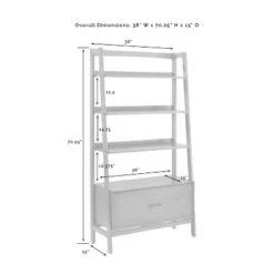 70" Landon Large Bookcase - Crosley Brown -Bookshelves Sales Shop unnamed file 2275