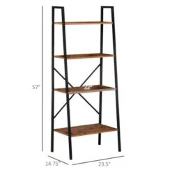 HomCom 4-Tier Vintage Look Ladder Book Shelf 13 HomCom 4-Tier Vintage Look Ladder Book Shelf -Bookshelves Sales Shop unnamed file 2300