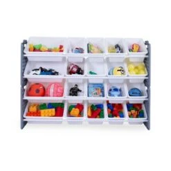 UNiPLAY Toy Organizer With 20 Removable Storage Bins and Block Play Panel, Multi-Size Bin Organizer -Bookshelves Sales Shop unnamed file 231