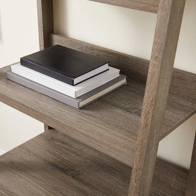 60.13" 5 Shelf Bookshelf Gray - Linon 9 60.13" 5 Shelf Bookshelf Gray - Linon - Image 7