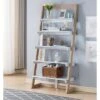 70.75" Prosima Leaning Bookcase White/Weathered White - miBasics 1 70.75" Prosima Leaning Bookcase White/Weathered White - miBasics -Bookshelves Sales Shop unnamed file 2387