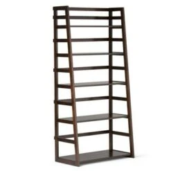 63"x30" Normandy Ladder Shelf Bookcase Farmhouse - Wyndenhall Black -Bookshelves Sales Shop unnamed file 2417