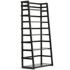 63"x30" Normandy Ladder Shelf Bookcase Farmhouse - Wyndenhall Black -Bookshelves Sales Shop unnamed file 2418