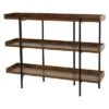 Modern Wood and Steel 3 Shelf Display - Onespace Brown/black