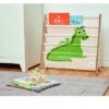 3 Sprouts High Quality Multipurpose Kids and Toddler Playroom or Bedroom Storage Shelf Organizer Bookcase Furniture, Green Dragon
