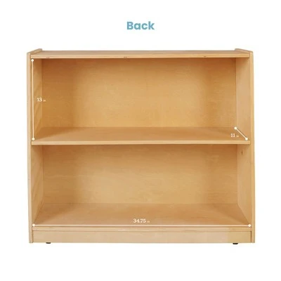 ECR4Kids Birch Book Display Stand with Storage, Wood Shelf Organizer, 5 Shelves & 2 Compartments 4 ECR4Kids Birch Book Display Stand with Storage, Wood Shelf Organizer, 5 Shelves & 2 Compartments - Image 2