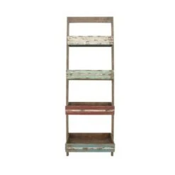 70" Wood 4 Shelf Leaning Shelf Book Shelf Brown - Olivia & May -Bookshelves Sales Shop unnamed file 2482