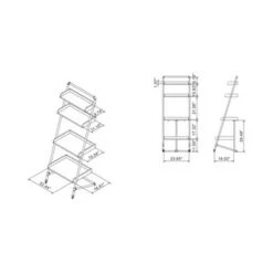 70.86" Humbolt Ladder Display Shelf - HOMES: Inside + Out Light Hickory -Bookshelves Sales Shop unnamed file 2498