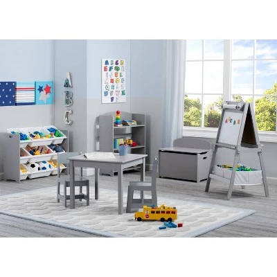 Delta Children MySize 9 Bin Plastic Toy Organizer - Gray with White Bins 6 Delta Children MySize 9 Bin Plastic Toy Organizer - Gray with White Bins - Image 4